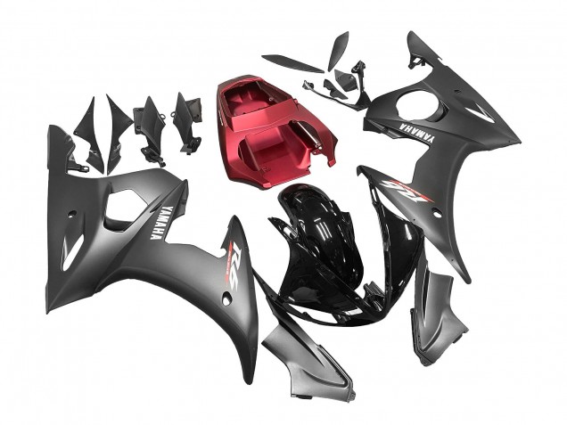 Carénages Moto Yamaha YZF R6S 2006-2009 - Noir Rouge