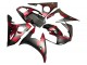 Carénages Moto Yamaha YZF 600 R6 2005 - Noir Mat Rouge Geometric