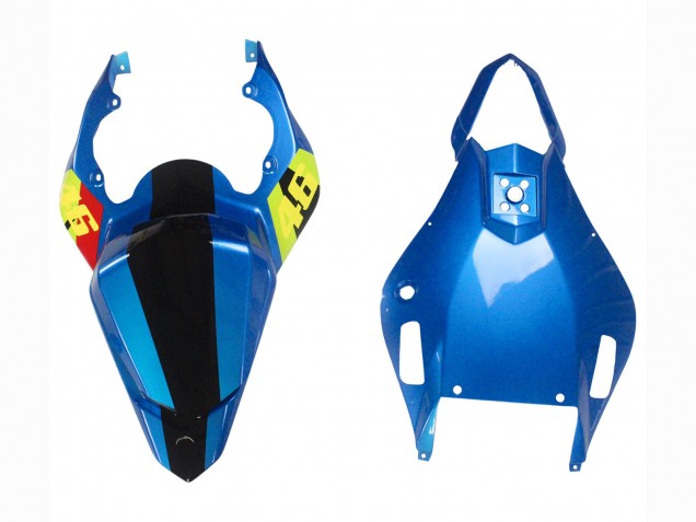 Carénages Moto Yamaha YZF 600 R6 2006-2007 - Bleu Vert Néon Noir Requin