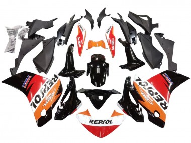 Carénages Moto Honda CBR250RR 2011-2015 - Orange Blanc Rouge Noir Glossy HRC Repsol