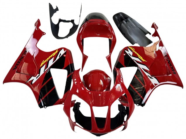 Carénages Moto Honda VTR1000 2000-2006 - Rouge Noir Bande Courses