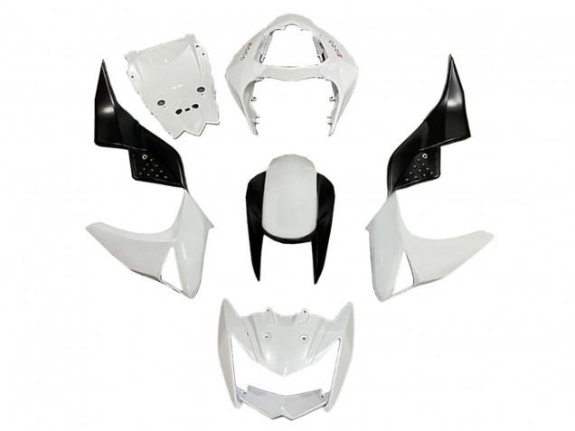 Carénages Moto Kawasaki Z1000 2003-2006 - Blanc Noir Brillant