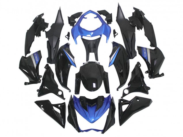 Carénages Moto Kawasaki Z1000 2014-2019 - Bleu Noir Brillant