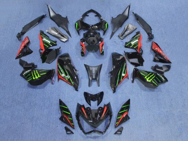 Carénages Moto Kawasaki Z800 2013-2018 - Noir Rouge Vert