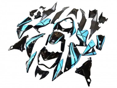 Carénages Moto Kawasaki Z800 2013-2018 - Bleu Clair Noir Brillant
