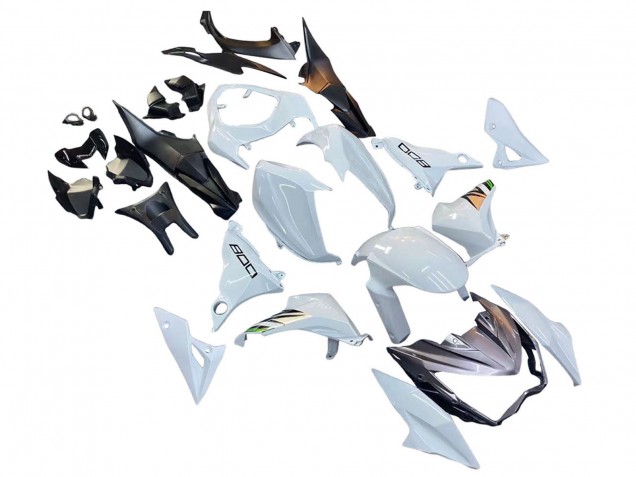 Carénages Moto Kawasaki Z800 2013-2018 - Blanc Vert Argent Noir