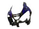 Carénages Moto Kawasaki ZX9R 2000-2001 - Noir Brillant Bleu Flamme Blanc