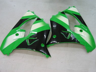 Carénages Moto Kawasaki ZX9R 2000-2001 - Vert Argent Noir