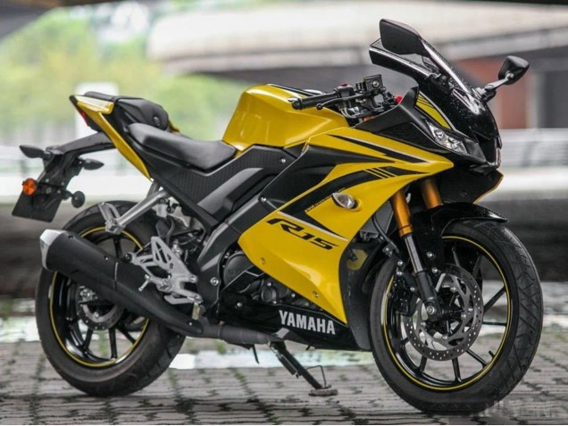 Carénages Moto Yamaha YZF R15 2018-2024 - Jaune Noir
