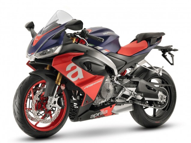 Carénages Moto Aprilia RS660 2020-2024 - Bleu Mat Rouge Argent