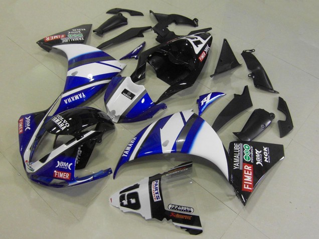 Carénages Moto Yamaha YZF R1 2009-2011 - Blanc Bleu Noir Fimer Yamalube