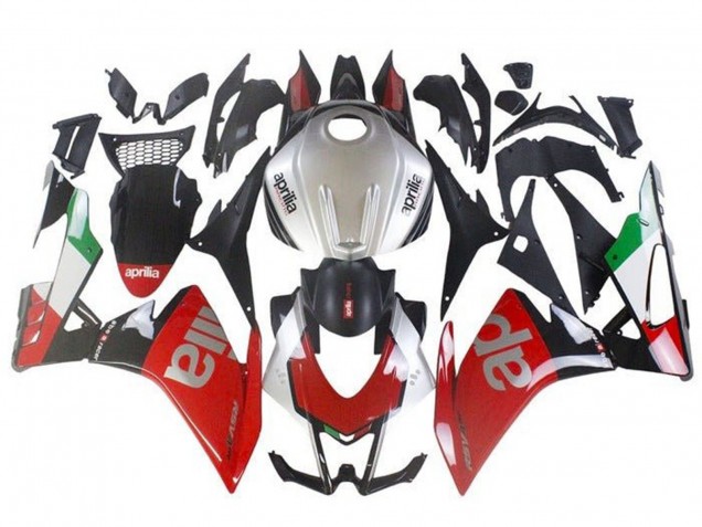 Carénage Moto Aprilia RSV4 1000 2016-2020 - Rouge Argent Noir Vert