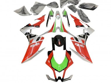 Carénages Moto Aprilia RSV4 1000 2016-2020 - Rouge Argent Noir Vert