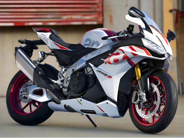 Carénages Moto Aprilia RSV4 1100 2021-2024 - Blanc Rouge Bleu