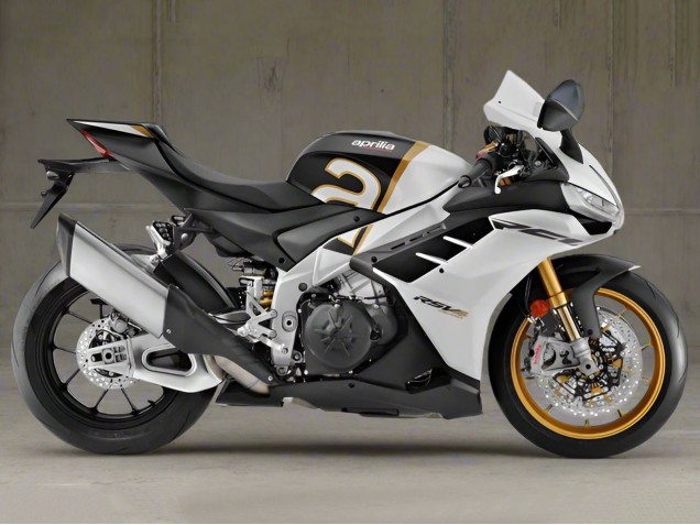 Carénages Moto Aprilia RSV4 1100 2021-2024 - Blanc Noir Or