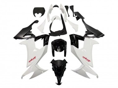Carénages Moto Kawasaki ZX10R 2008-2010 - Blanc Noir Rouge Décalque