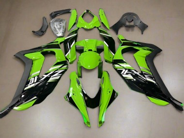 Carénages Moto Kawasaki ZX10R 2016-2020 - Vert Noir Brillant