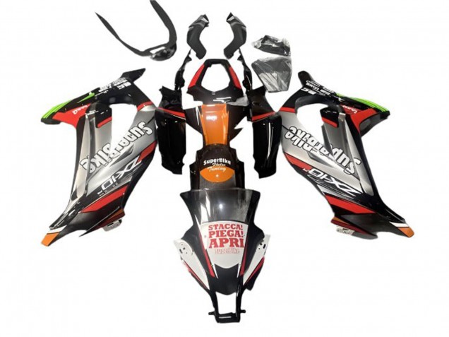 Carénages Moto Kawasaki ZX10R 2016-2020 - Argent Noir Rouge Orange Superbike