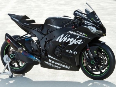 Carénages Moto Kawasaki ZX10R 2016-2020 - Noir Mat Blanc Elf Ninja
