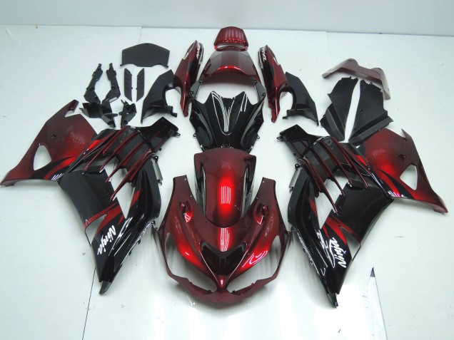 Carénage Moto Kawasaki ZX14R ZZR1400 2012-2024 - Rouge Noir Brillant Blanc Ninja
