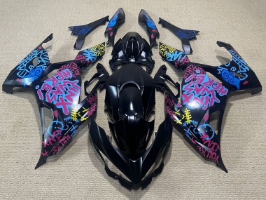 Carénages Moto Kawasaki Ninja 400 2018-2024 - Noir Bleu Jinx