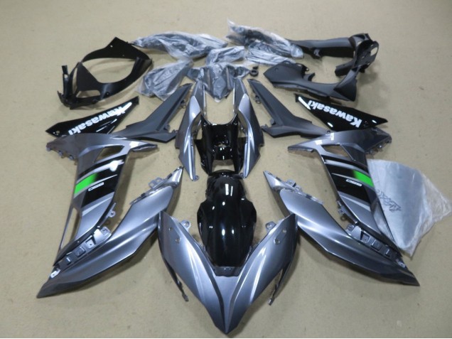Carénages Moto Kawasaki Ninja 650 EX650 2017-2019 - Gris Brillant Vert Noir Blanc