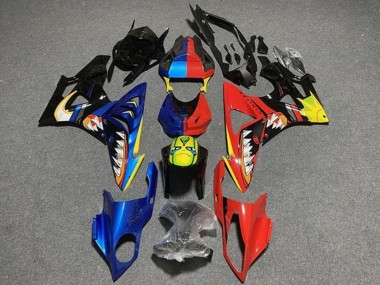 Carénages Moto BMW S1000RR 2009-2014 - Bleu Rouge Jaune Noir Requin