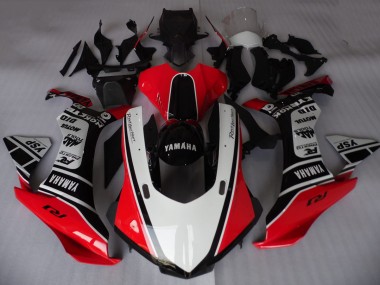 Carénages Moto Yamaha YZF R1 2015-2019 - Blanc Rouge Noir Motul YSP