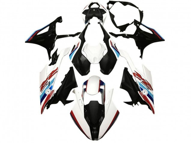 Carénages Moto BMW S1000RR 2019-2022 - Blanc Bleu Rouge Bleu Clair