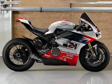 Carénages Moto Ducati Panigale V4 V4S 2018-2019 - Argent Rouge Noir