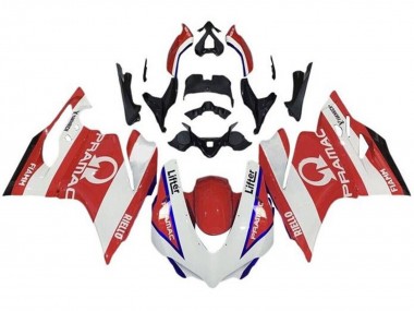 Carénages Moto Ducati 959/1299 2015-2020 - Blanc Rouge Bleu Pramac
