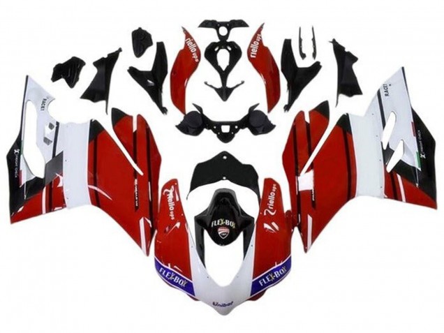 Carénages Moto Ducati 959/1299 2015-2020 - Blanc Rouge Bleu Noir Brillant Unibat Flex-Box