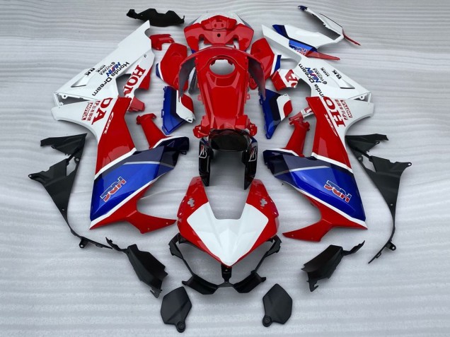 Carénages Moto Honda CBR1000RR 2017-2023 - Blanc Rouge Bleu HRC