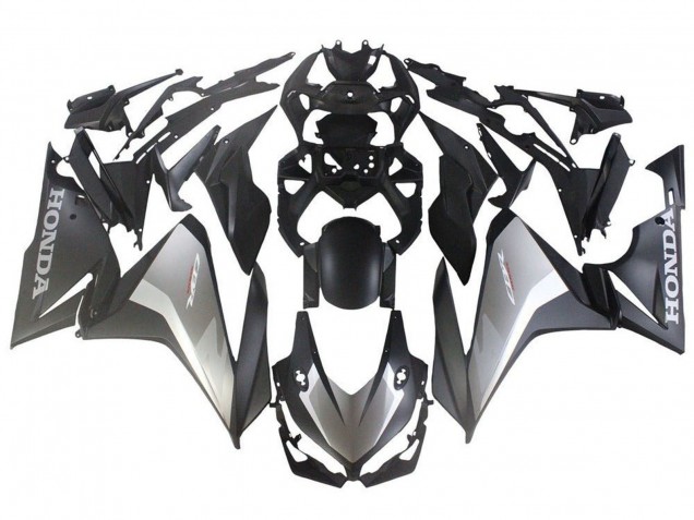 Carénages Moto ABS Honda CBR500R 2022-2023 - Argent Gris Noir Mat