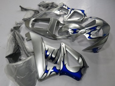 Carénages Moto Honda CBR900RR 929 2000-2001 - Argent Bleu Tribal