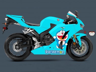 Carénages Moto Honda CBR600RR 2013-2023 - Bleu Clair Doraemon