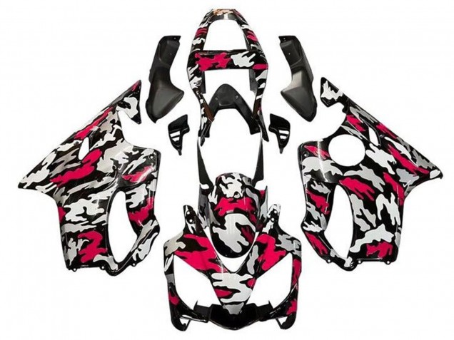 Carénages Moto Honda CBR600 F4i 2001-2003 - Noir Rouge Gris Camouflage