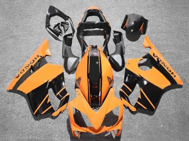 Carénages Moto Honda CBR600 F4i 2001-2003 - Orange Noir Brillant Bande