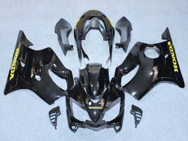 Carénages Moto Honda CBR600 F4i 2004-2007 - Noir Brillant Or Décalque