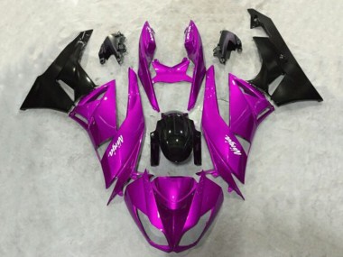 Carénages Moto Kawasaki ZX6R 2009-2012 - Violet Noir Brillant