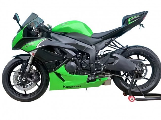 Carénages Moto Kawasaki ZX6R 2009-2012 - Vert Noir Mat