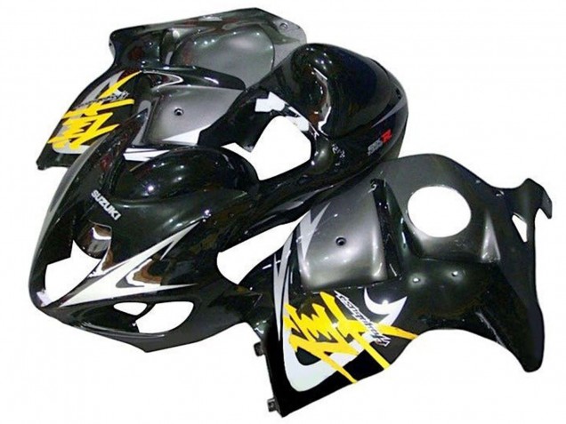 Carénages Moto Suzuki GSXR1000 1996-2007 - Noir Brillant Argent Jaune