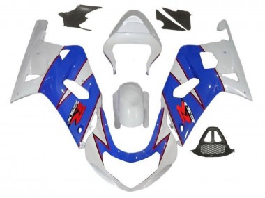 Carénages Moto Suzuki GSXR1000 2000-2002 - Blanc Bleu Rouge Rayures