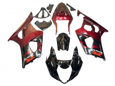 Carénages Moto Suzuki GSXR 1000 2003-2004 - Rouge Noir Brillant