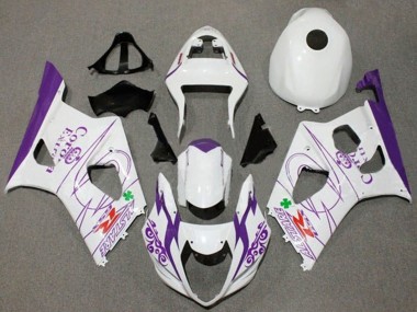 Carénages Moto Suzuki GSXR 1000 2003-2004 - Blanc Violet Corona Alstare