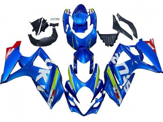 Carénage Moto Suzuki GSXR 1000 2005-2006 - Bleu Vert Blanc Rouge