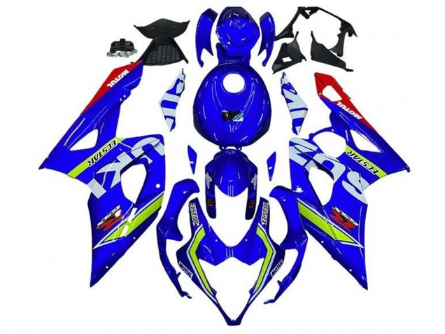Carénages Moto Suzuki GSXR 1000 2005-2006 - Bleu Vert Blanc Rouge