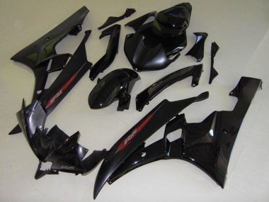 Carénages Moto Yamaha YZF R6 2006-2007 - Noir Brillant Noir Mat Rouge OEM Style