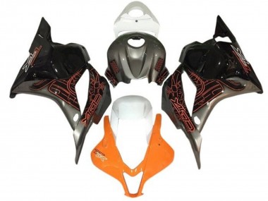 Carénages Moto Suzuki GSXR 1000 2005-2006 - Orange Argent Noir Blanc
