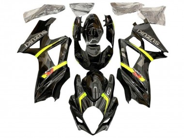 Carénages Moto Suzuki GSXR 1000 2007-2008 - Noir Jaune Rouge Gris